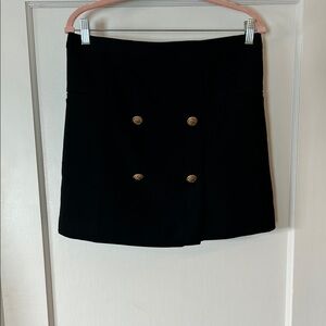 H&M Black Skirt with Gold Button Detail